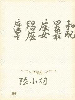 摩羯座男和哪个星座女最配