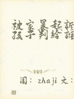 被家暴起诉离婚孩子判给谁