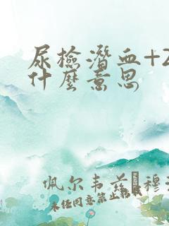 尿检潜血+2是什么意思