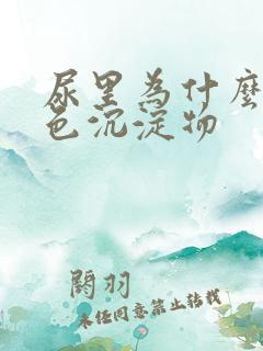 尿里为什么有白色沉淀物