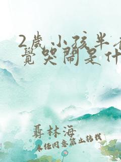 2岁小孩半夜睡觉哭闹是什么原因