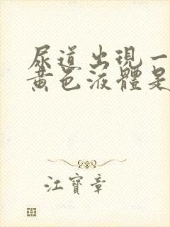 尿道出现一些流黄色液体是怎么回事