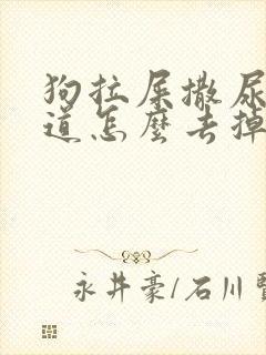 狗拉屎撒尿的味道怎么去掉