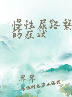 慢性尿路系感染的症状