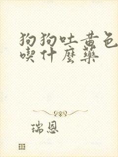 狗狗吐黄色粘液吃什么药