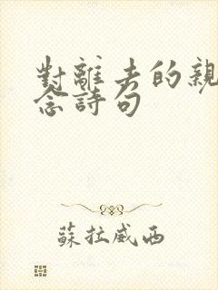 对离去的亲人思念诗句