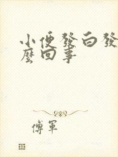 小便发白发黄怎么回事