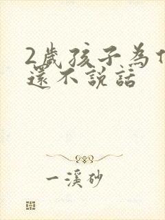 2岁孩子为什么还不说话