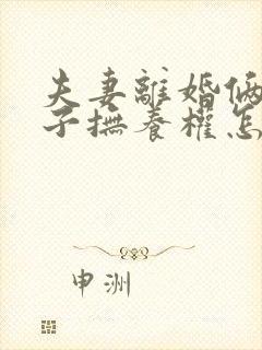 夫妻离婚俩个孩子抚养权怎么判定