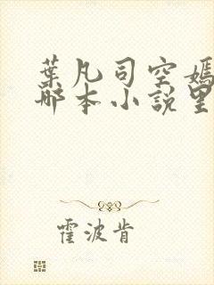 叶凡司空嫣然是哪本小说里的