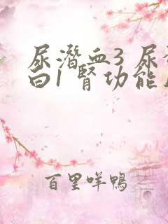 尿潜血3 尿蛋白1 肾功能正常