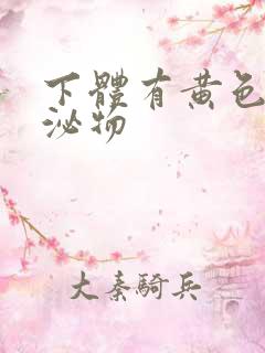 下体有黄色的分泌物