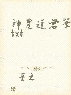 神农道君笔趣阁txt
