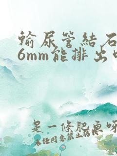 输尿管结石下段6mm能排出吗