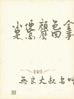 小便颜色金黄色是怎么回事