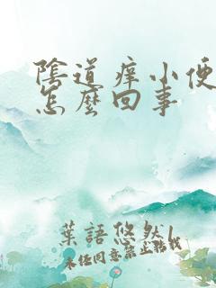 阴道痒小便刺痛怎么回事