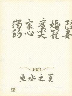 独家蜜婚 陆少的心尖宠妻