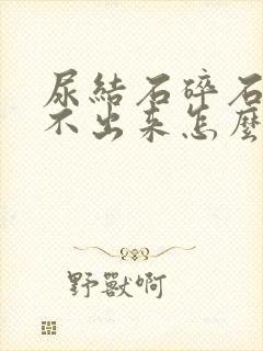 尿结石碎石后排不出来怎么办