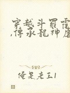 穿越斗罗霍雨浩,传承龙神虐唐三的小说