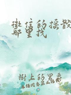 微信的摇骰子在哪里找