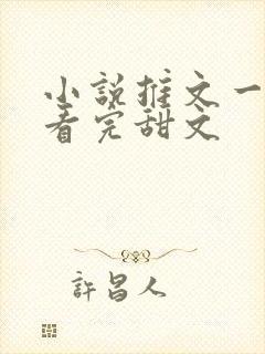 小说推文一口气看完甜文