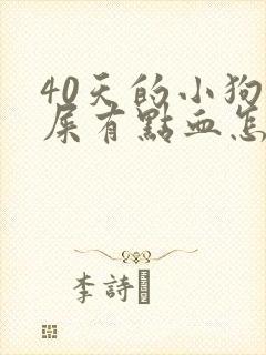 40天的小狗拉屎有点血怎么回事