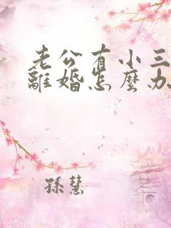 老公有小三逼我离婚怎么办