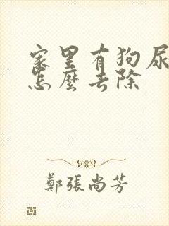 家里有狗尿骚味怎么去除