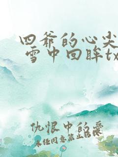 四爷的心尖宠妃 雪中回眸txt