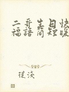 二哥生日快乐祝福语简短暖心