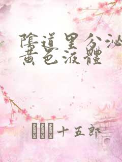 阴道里分泌出的黄色液体