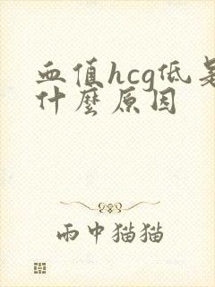 血值hcg低是什么原因