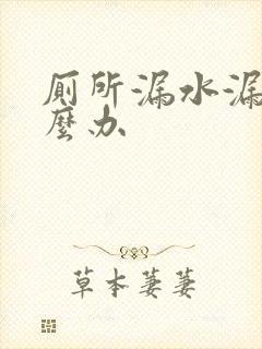 厕所漏水漏了怎么办