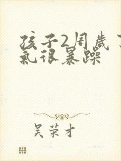 孩子2周岁了脾气很暴躁