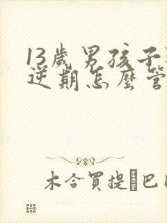 13岁男孩子叛逆期怎么管教最合适