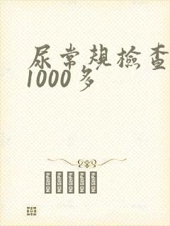 尿常规检查细菌1000多
