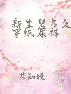 新生儿多久可以穿纸尿裤