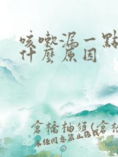 咳嗽漏一点尿是什么原因