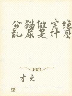 公猫做完绝育还乱尿是什么原因