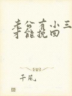 老公有小三如何才能挽回