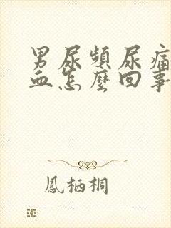 男尿频尿痛尿出血怎么回事