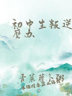 初中生叛逆厌学么办