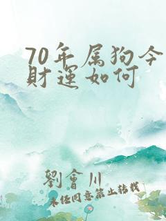 70年属狗今年财运如何