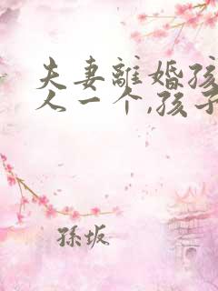 夫妻离婚孩子一人一个,孩子的继承权