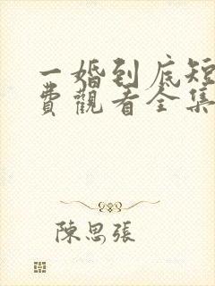 一婚到底短剧免费观看全集