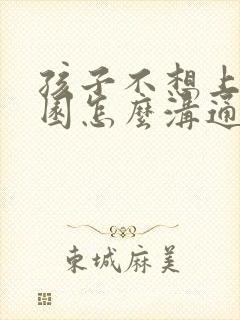 孩子不想上幼儿园怎么沟通