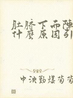 肚脐下面阵疼是什么原因引起的