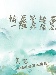 输尿管结石一阵一阵疼痛怎么办