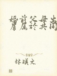 婚前父母出资买房属于共同财产吗