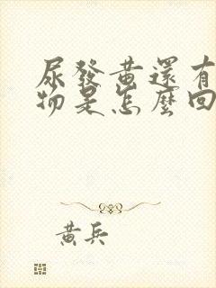 尿发黄还有沉淀物是怎么回事